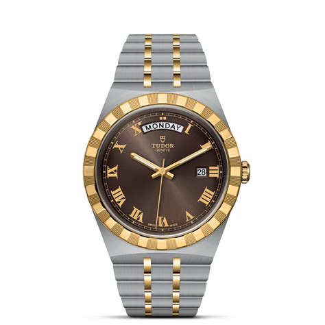 tudor royal chocolate brown|tudor royal steel bezel.